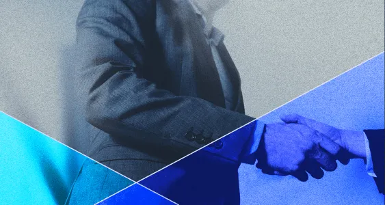 握手をする人々