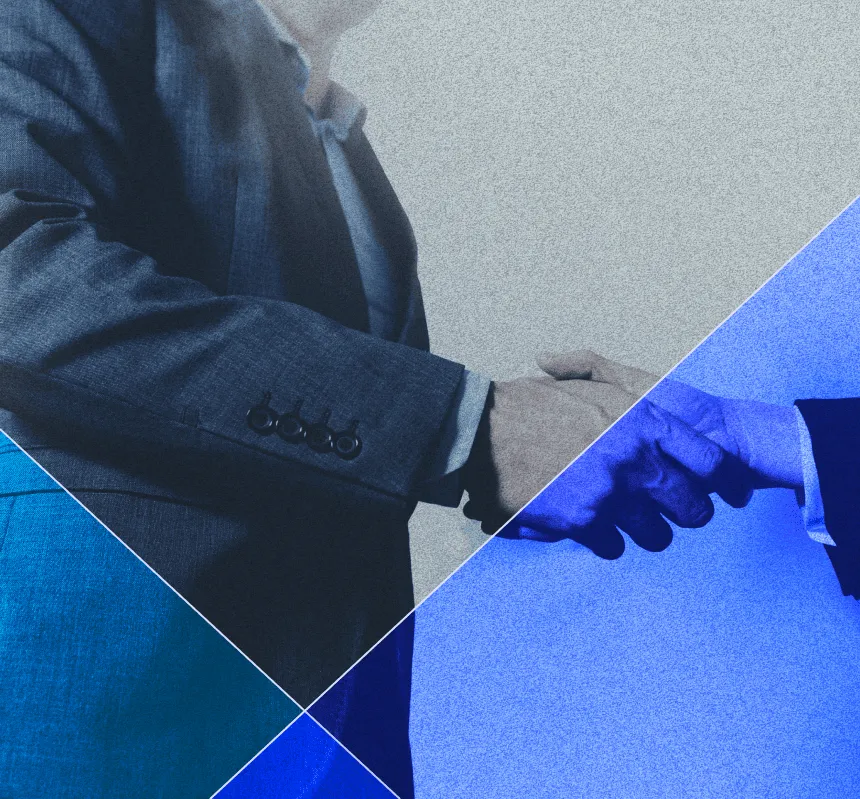 握手をする人々