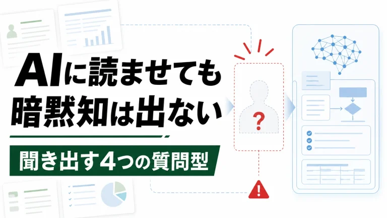 暗黙知はAIで形式知化できるのか。生成AIで失敗しない2つの使い方と判断継承のコツ