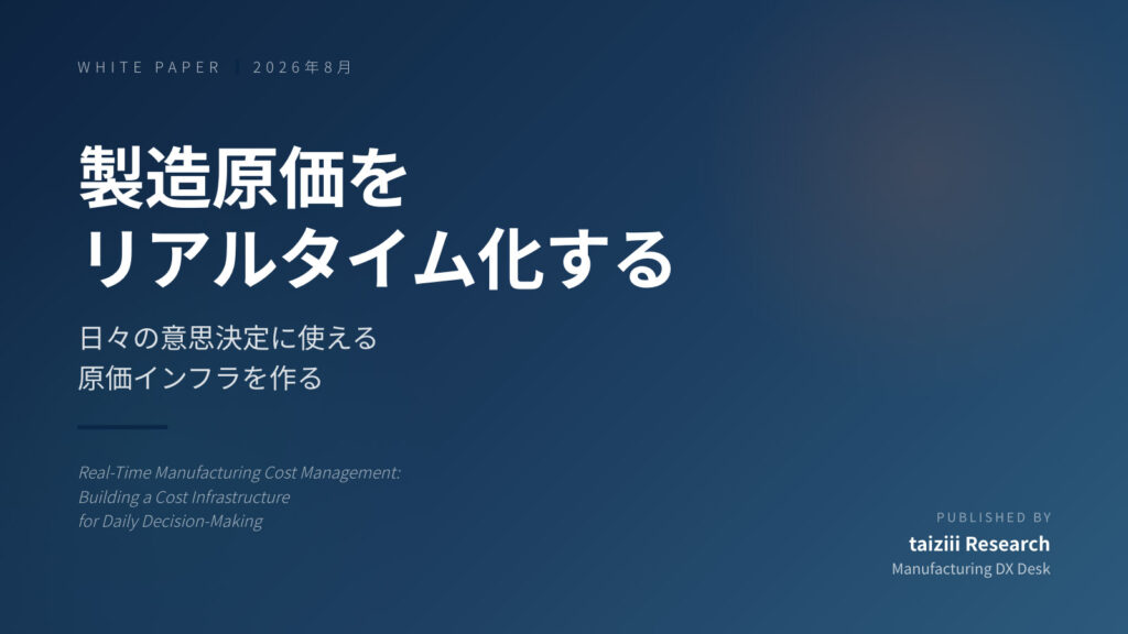 製造原価をリアルタイム化する