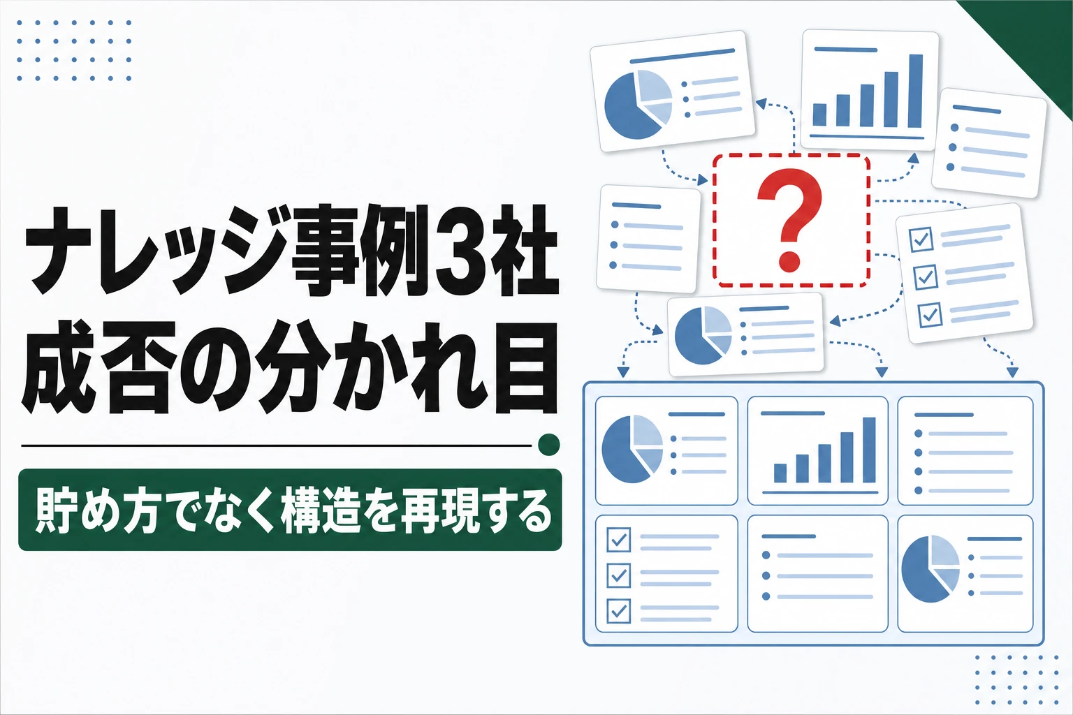 ナレッジマネジメントの企業事例。成功3社に共通する設計と失敗の分かれ目